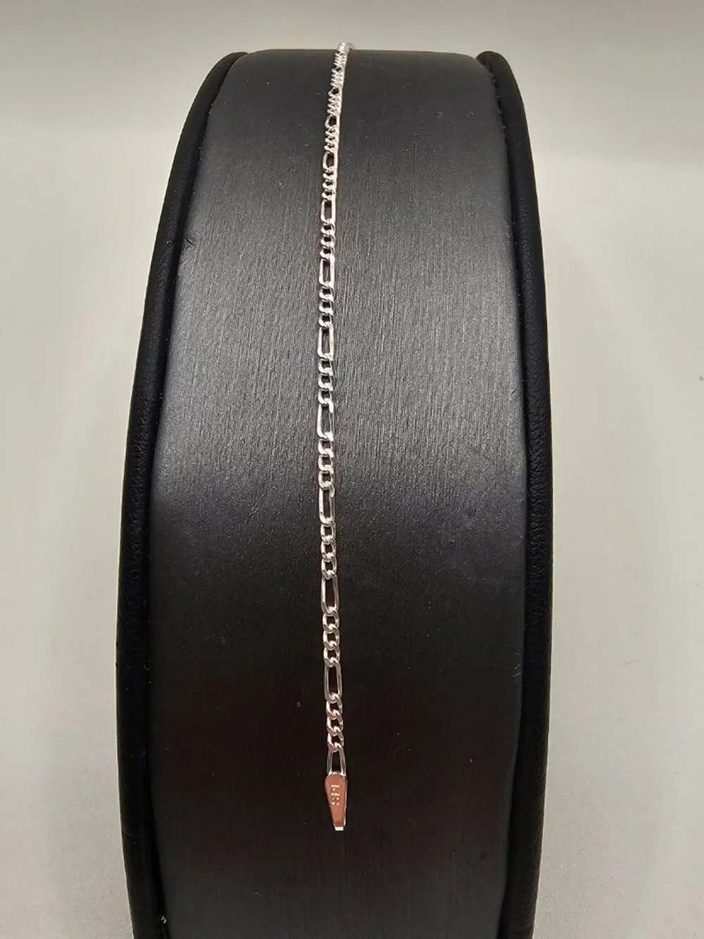 Sterling Silver 925 High Polished Figaro Bracelet 1.7mm 9 inches